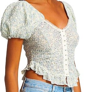 Free People ‘Oh Baby Cropped Peplum Top’